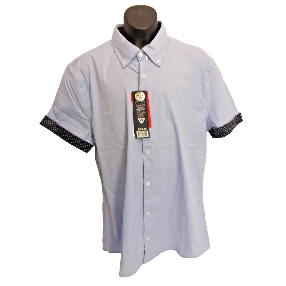Charles Vane Short Sleeve Sport Stretch Shirt Made in Italy - Men's size XL